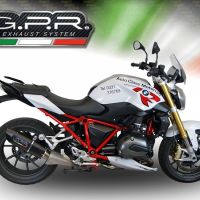 Escape compatível com Bmw R 1200 R 2015 Lc 2015-2016, Furore Nero, Escape legal, homologado, silenciador com db killer removível e tubo de ligação específico 
