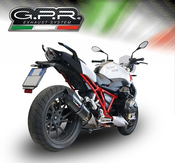 Escape compatível com Bmw R 1200 R 2015 Lc 2015-2016, Furore Nero, Escape legal, homologado, silenciador com db killer removível e tubo de ligação específico 