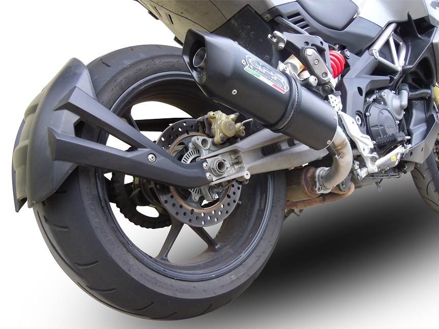 Escape compatível com Aprilia Caponord 1200 2013-2016, Furore Nero, Escape legal, homologado, silenciador com db killer removível e tubo de ligação específico 