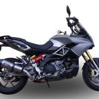GPR escape compatível com  Aprilia Caponord 1200 2013-2016, New Grand Prix Evo Titanium, Escape legal, homologado, silenciador com db killer removível e tubo de ligação específico 