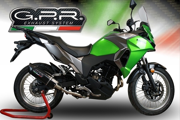Escape compatível com Kawasaki Versys-X 250 2017-2020, Furore Evo4 Nero, Escape homologado, legal para mercados NÃO europeus, incluindo tubo de ligação e db killer removível 