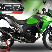 Escape compatível com Kawasaki Versys-X 250 2017-2020, Furore Evo4 Nero, Escape homologado, legal para mercados NÃO europeus, incluindo tubo de ligação e db killer removível 