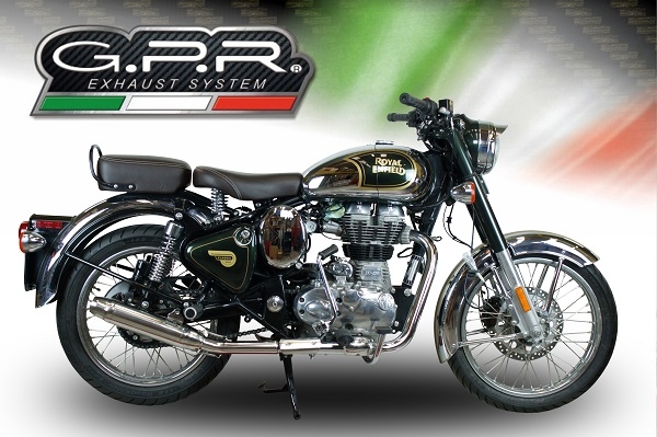 Escape compatível com Royal Enfield Continental GT 535 2014-2016, Deeptone Inox, Escapamento Racing, silenciador com conexão específica e db killer removível 
