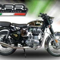 Escape compatível com Royal Enfield Continental GT 535 2014-2016, Deeptone Inox, Escapamento Racing, silenciador com conexão específica e db killer removível 