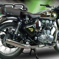 Escape compatível com Royal Enfield Continental GT 535 2014-2016, Deeptone Inox, Escapamento Racing, silenciador com conexão específica e db killer removível 