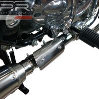 Escape compatível com Royal Enfield Classic - Bullet Efi 500 2017-2020, Satinox , Sistema homologado apenas para ruído, válido para mercados fora da UE Silencioso com tubo de ligação 