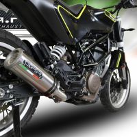 Escape compatível com Husqvarna Svartpilen 401 2018-2019, M3 Titanium Natural, Escape legal, homologado, silenciador com db killer removível e tubo de ligação específico 
