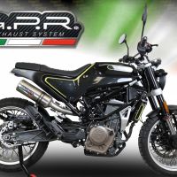 GPR escape compatível com  Husqvarna Svartpilen 401 2018-2019, M3 Inox , Escape homologado semi-completo com db killer removível e com catalisador 