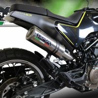 GPR escape compatível com  Husqvarna Svartpilen 401 2018-2019, M3 Titanium Natural, Escape homologado semi-completo com db killer removível e com catalisador 