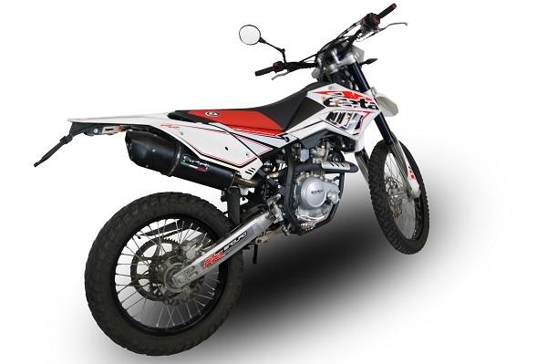 Escape compatível com Beta RR 125 Enduro Lc 4t 2010-2018, Furore Nero, Escape legal, homologado, silenciador com db killer removível e tubo de ligação específico 