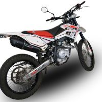Escape compatível com Beta RR 125 Enduro Lc 4t 2010-2018, Furore Nero, Escape legal, homologado, silenciador com db killer removível e tubo de ligação específico 