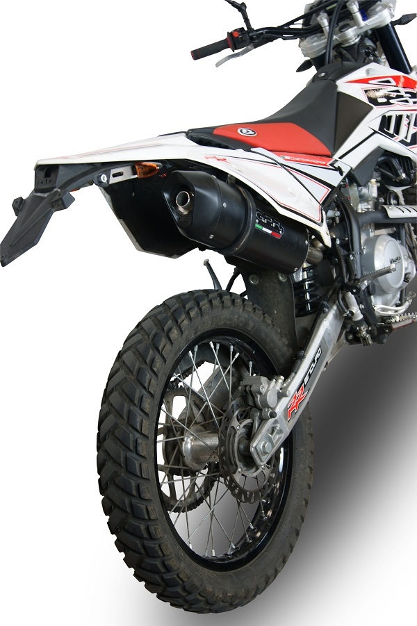 Escape compatível com Beta RR 125 Enduro Lc 4t 2010-2018, Furore Nero, Escape legal, homologado, silenciador com db killer removível e tubo de ligação específico 