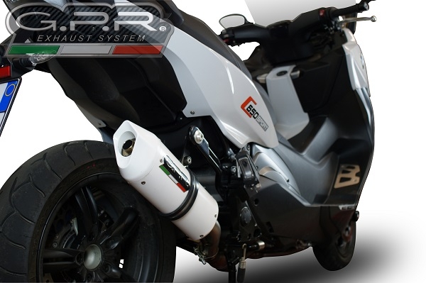 Escape compatível com Bmw C 650 Sport 2016-2020, Albus Evo4, Escape legal, homologado, silenciador com db killer removível e tubo de ligação específico 