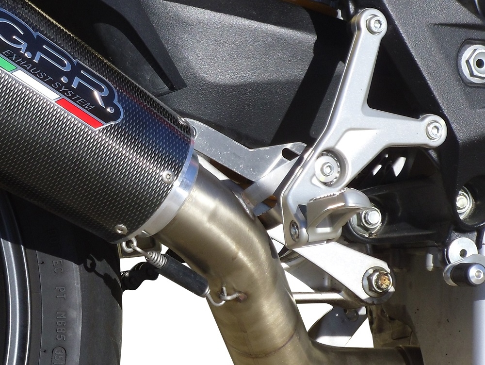 Escape compatível com Mv Agusta Brutale 800 Dragster 2017-2020, Furore Evo4 Nero, Escape homologado, legal para mercados NÃO europeus, incluindo tubo de ligação e db killer removível 
