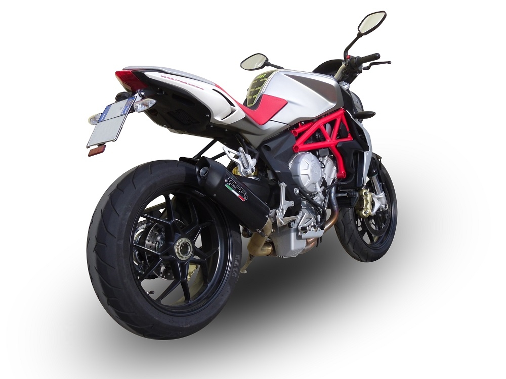 GPR escape compatível com Mv Agusta F3 800 2013-2016, New Grand Prix Evo Poppy, Escape legal, aprovado, com db killer removível, tubo de conexão e conversor catalítico 