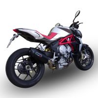Escape compatível com Mv Agusta Brutale 800 Dragster 2017-2020, Furore Evo4 Nero, Escape homologado, legal para mercados NÃO europeus, incluindo tubo de ligação e db killer removível 
