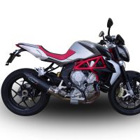 Escape compatível com Mv Agusta Brutale 800 Dragster 2017-2020, Furore Evo4 Nero, Escape homologado, legal para mercados NÃO europeus, incluindo tubo de ligação e db killer removível 