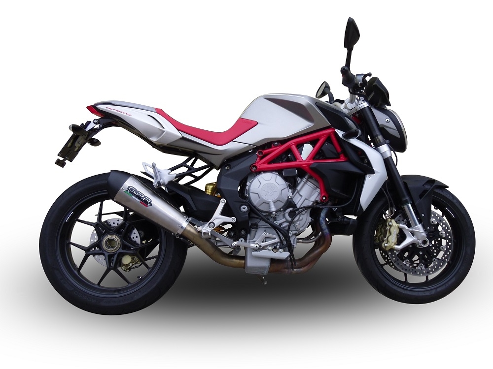GPR escape compatível com  Mv Agusta Brutale 800 Dragster 2017-2020, New Grand Prix Evo Titanium, Escape homologado, legal para mercados NÃO europeus, incluindo tubo de ligação e db killer removível 