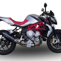 GPR escape compatível com Mv Agusta Brutale 800 Dragster 2013-2016, New Grand Prix Evo Poppy, Escape legal, aprovado, com db killer removível, tubo de conexão e conversor catalítico 