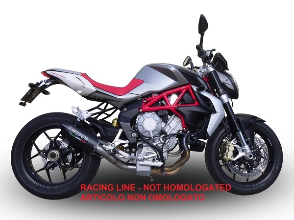 Escape compatível com Mv Agusta Brutale 800 2017-2020, Furore Evo4 Nero, Escape homologado, legal para mercados NÃO europeus, incluindo tubo de ligação e db killer removível 