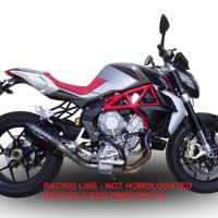 Escape compatível com Mv Agusta Brutale 800 2017-2020, Furore Evo4 Nero, Escape homologado, legal para mercados NÃO europeus, incluindo tubo de ligação e db killer removível 