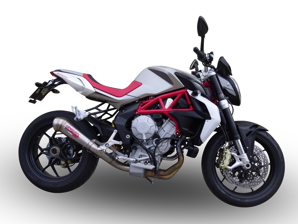 Escape compatível com Mv Agusta Brutale 800 2017-2020, Powercone Evo, Escape homologado, legal para mercados NÃO europeus, incluindo tubo de ligação e db killer removível 