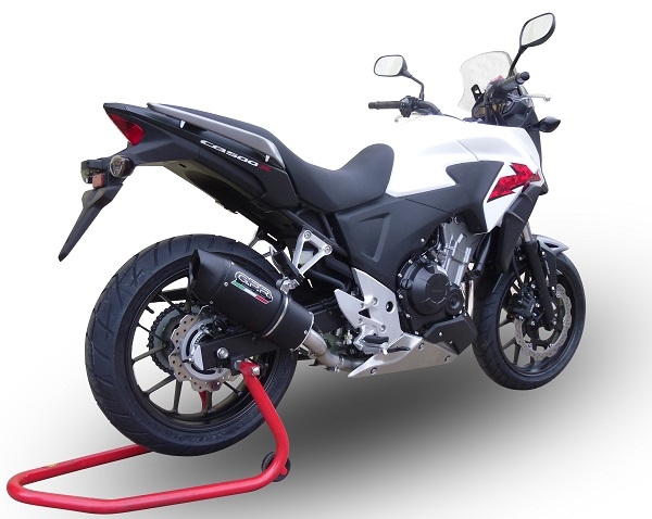 Escape compatível com Honda Cb 400 X 2013-2015, Furore Nero, Escape legal, homologado, silenciador com db killer removível e tubo de ligação específico 