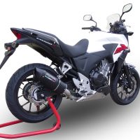 Escape compatível com Honda Cb 400 X 2013-2015, Furore Nero, Escape legal, homologado, silenciador com db killer removível e tubo de ligação específico 