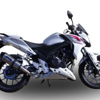 GPR escape compatível com  Honda Cb 500 F 2013-2015, New Grand Prix Evo Titanium, Escape legal, homologado, silenciador com db killer removível e tubo de ligação específico 