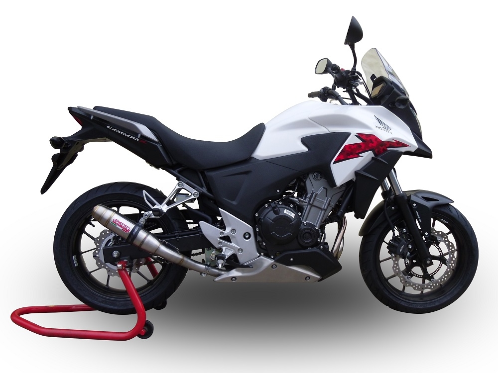 Escape compatível com Honda Cb 500 X 2019-2025, Deeptone Inox, Escape legal, homologado, silenciador com db killer removível e tubo de ligação específico 