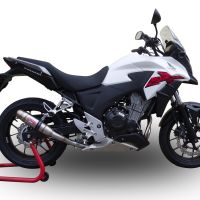 Escape compatível com Honda Cb 500 X 2019-2025, Deeptone Inox, Escape legal, homologado, silenciador com db killer removível e tubo de ligação específico 