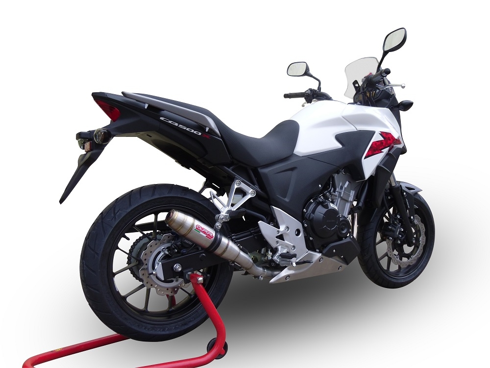 Escape compatível com Honda Cb 500 X 2019-2025, Deeptone Inox, Escape legal, homologado, silenciador com db killer removível e tubo de ligação específico 