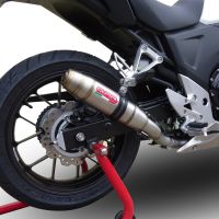 Escape compatível com Honda Cb 500 X 2019-2025, Deeptone Inox, Escape legal, homologado, silenciador com db killer removível e tubo de ligação específico 
