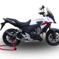 Escape compatível com Honda Cb 400 X 2013-2015, Furore Nero, Escape legal, homologado, silenciador com db killer removível e tubo de ligação específico 
