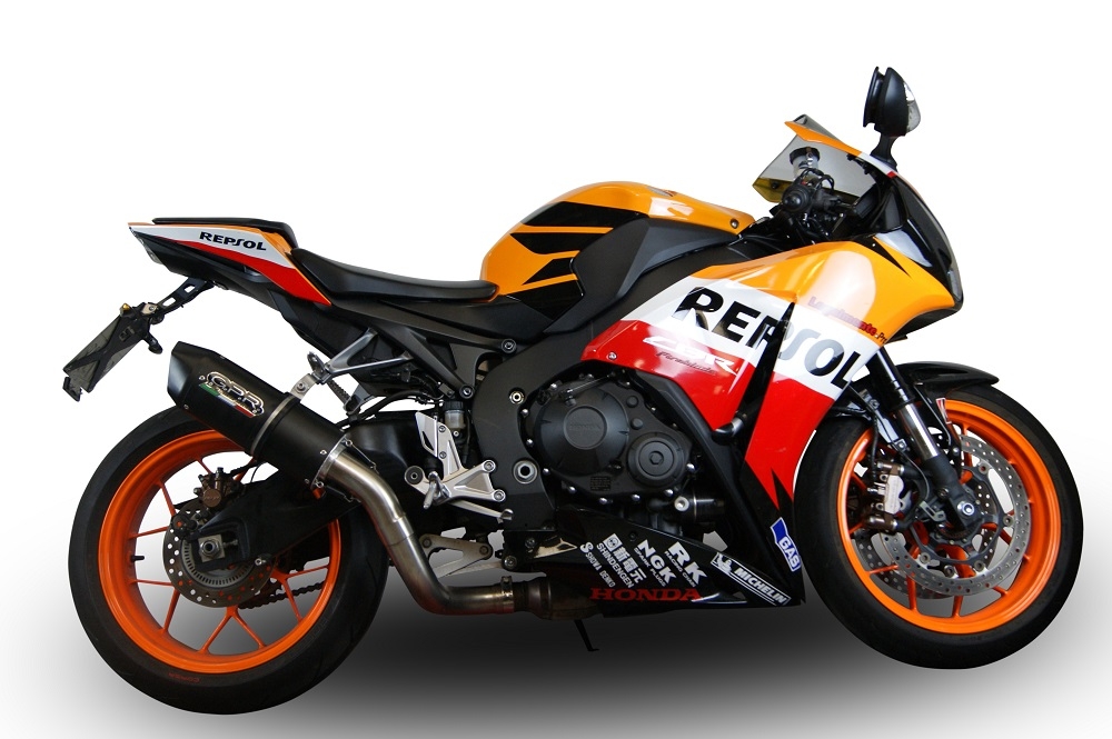 Escape compatível com Honda Cbr 1000 Rr 2014-2016, Furore Nero, Sistema racing Silencioso com tubo de ligação 