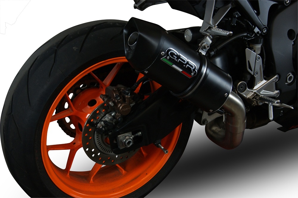 Escape compatível com Honda Cbr 1000 Rr 2014-2016, Furore Nero, Sistema racing Silencioso com tubo de ligação 