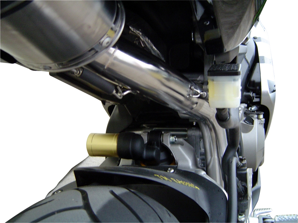 Escape compatível com Honda Cbr 1000 Rr 2004-2007, Tiburon Poppy, Sistema racing Silencioso com tubo de ligação 