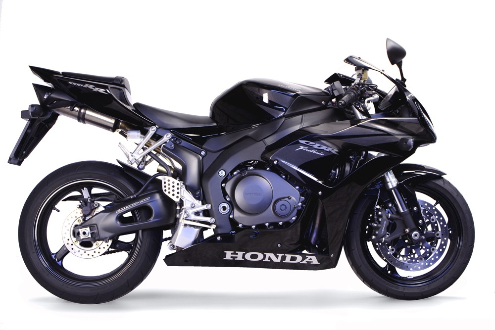 Escape compatível com Honda Cbr 1000 Rr 2004-2007, Tiburon Titanium, Sistema racing Silencioso com tubo de ligação 