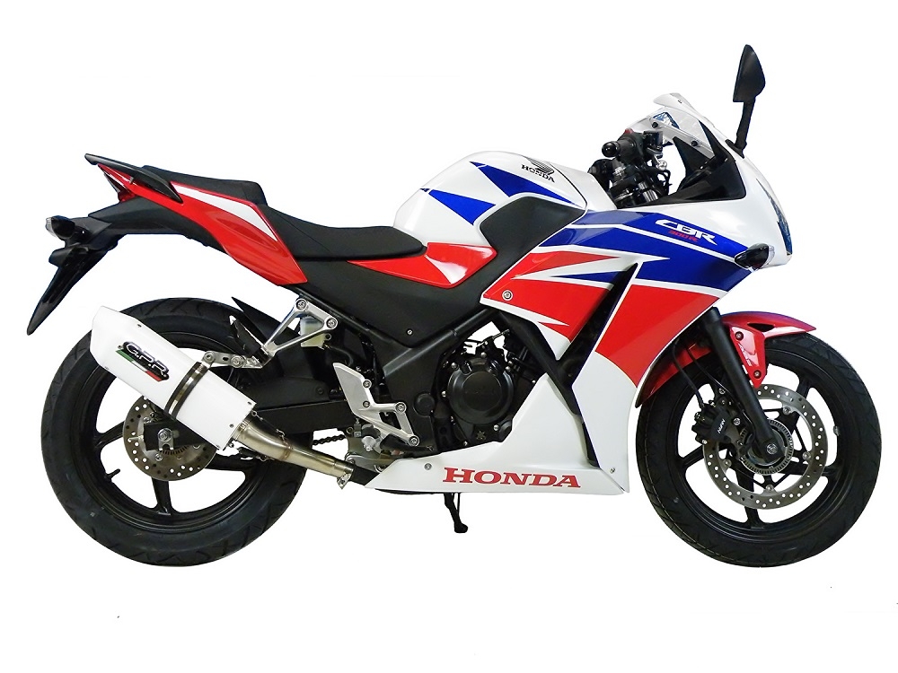 Escape compatível com Honda Cbr 300 R 2014-2016, Albus Ceramic, Escape legal, homologado, silenciador com db killer removível e tubo de ligação específico 