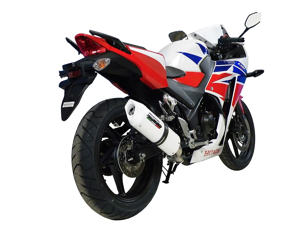 Escape compatível com Honda Cbr 300 R 2014-2016, Albus Ceramic, Escape legal, homologado, silenciador com db killer removível e tubo de ligação específico 