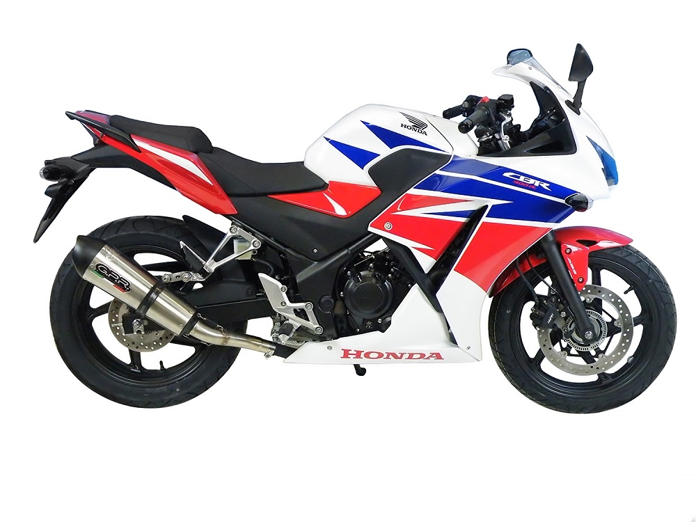 GPR escape compatível com  Honda Cbr 300 R 2014-2016, New Grand Prix Evo Titanium, Escape legal, homologado, silenciador com db killer removível e tubo de ligação específico 