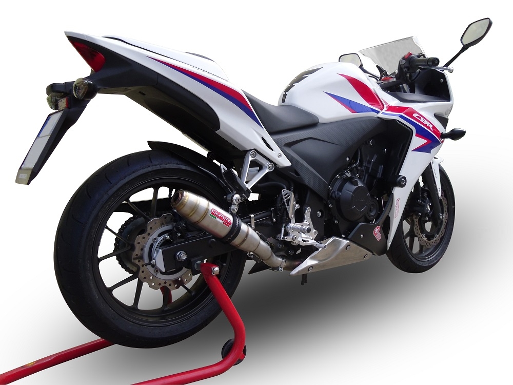 Escape compatível com Honda Cbr 500 R 2019-2022, Deeptone Inox, Escape legal, homologado, silenciador com db killer removível e tubo de ligação específico 