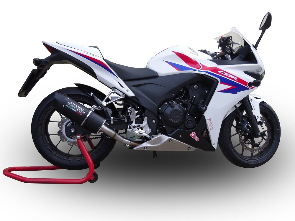 Escape compatível com Honda Cbr 500 R 2023-2024, Furore Nero, Escape legal, homologado, silenciador com db killer removível e tubo de ligação específico 