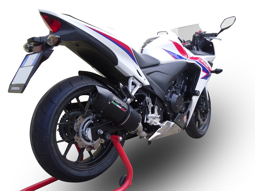 Escape compatível com Honda Cbr 500 R 2023-2024, Furore Nero, Escape legal, homologado, silenciador com db killer removível e tubo de ligação específico 