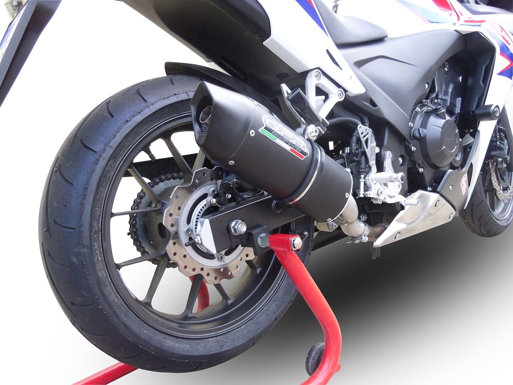 Escape compatível com Honda Cbr 500 R 2023-2024, Furore Nero, Escape legal, homologado, silenciador com db killer removível e tubo de ligação específico 