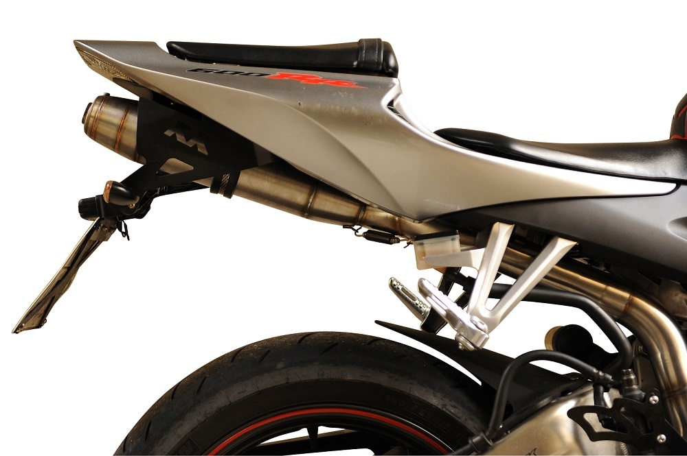 Escape compatível com Honda Cbr 600 Rr 2007-2018, Deeptone Inox, Sistema racing Silencioso com tubo de ligação 