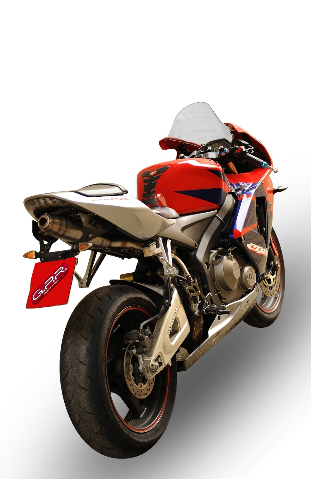 Escape compatível com Honda Cbr 600 Rr 2007-2018, Deeptone Inox, Sistema racing Silencioso com tubo de ligação 