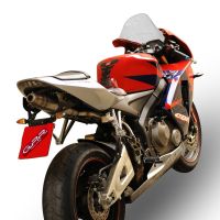 Escape compatível com Honda Cbr 600 Rr 2007-2018, Deeptone Inox, Sistema racing Silencioso com tubo de ligação 