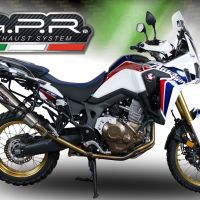 GPR escape compatível com  Honda Crf 1000 L Africa Twin 2015-2017, New Grand Prix Evo Titanium, Escape legal, homologado, silenciador com db killer removível e tubo de ligação específico 