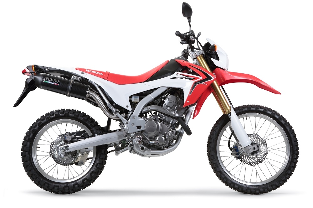 Escape compatível com Honda Crf 250 L 2013-2016, Furore Nero, Escape completo, não legal para países da UE, com db killer removível 
